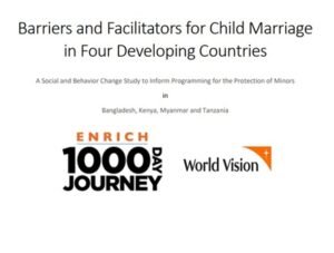 Barriers and Facilitators for Child Marriage in Four Developing Countries